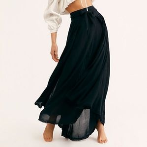 Free people coast to coast black maxi skirt